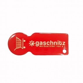 Einkaufswagenlöser aus Metall mit Logo | Personalisiert...