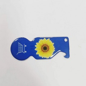 Einkaufswagenlöser mit Flaschenöffner personalisiert